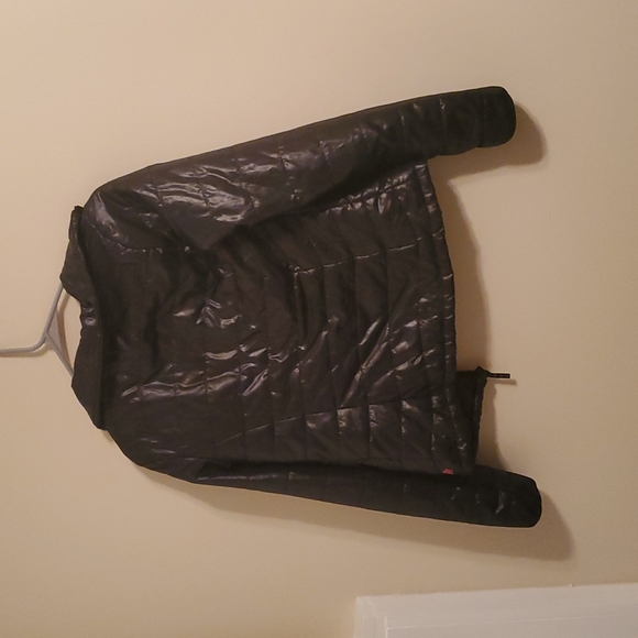 Aeropostale brand black shiny coat. - Picture 3 of 3